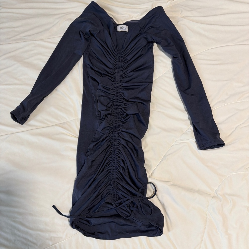 Oh Polly blue long sleeve bodycon